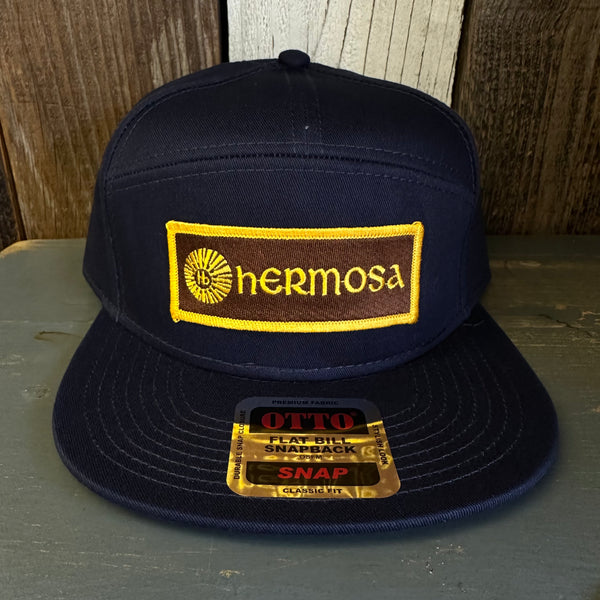 Hermosa Beach AS REAL AS THE STREETS 7 Panel Snapback Hat - Navy