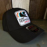 Hermosa Beach SURF HERMOSA :: OPEN DAILY "OTTO FLEX" 6 Panel Low Profile Baseball Cap- Black