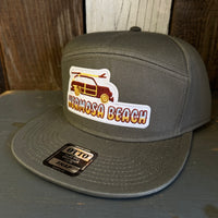Hermosa Beach WOODIE 7 Panel Snapback Hat - Olive Green