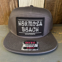 Hermosa Beach ROPER 7 Panel Snapback Hat - Charcoal Grey