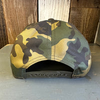 Hermosa Beach AS REAL AS THE STREETS 7 Panel Snapback Hat - Camo