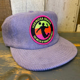Hermosa Beach THE MECCA OF BEACH VOLLEYBALL Corduroy Field Trip Hat - Moonstone Purple
