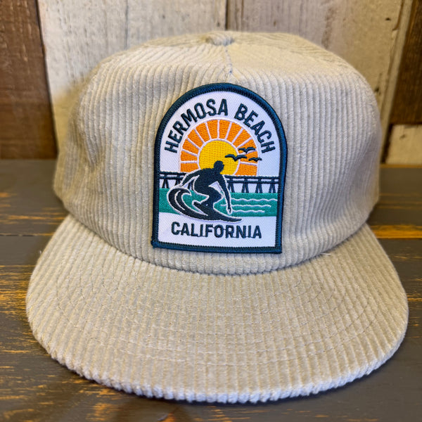 Hermosa Beach 1 to 3 FEET HIGH & RISING Corduroy Field Trip Hat - Wolf Grey