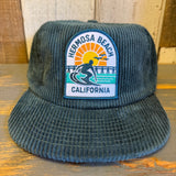 Hermosa Beach 1 to 3 FEET HIGH & RISING Corduroy Field Trip Hat - Surf Green