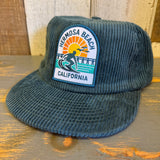 Hermosa Beach 1 to 3 FEET HIGH & RISING Corduroy Field Trip Hat - Surf Green