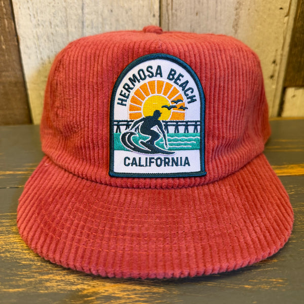 Hermosa Beach 1 to 3 FEET HIGH & RISING Corduroy Field Trip Hat - Pompeii