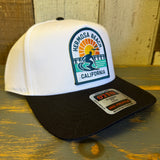 Hermosa Beach 1 to 3 FEET HIGH & RISING 5 Panel Mid Profile Cap - Black/White