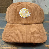 Hermosa Beach CLASSIC MINI LOGO Corduroy Dad Hat - Camel Brown