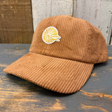 Hermosa Beach CLASSIC MINI LOGO Corduroy Dad Hat - Camel Brown