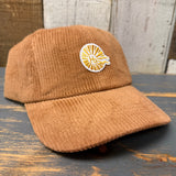 Hermosa Beach CLASSIC MINI LOGO Corduroy Dad Hat - Camel Brown