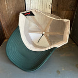 SOUTH BAY SURF (Multi Colored Patch) High Crown Trucker Hat (Dark Green/Khaki)