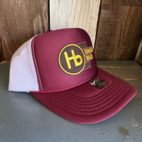 Hermosa Beach THE NEW STYLE Trucker Hat - Maroon/White