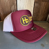 Hermosa Beach THE NEW STYLE Trucker Hat - Maroon/White