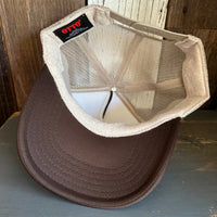 Hermosa Beach RETRO SUNSET High Crown Trucker Hat - Brown/Khaki