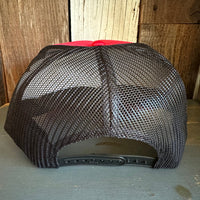 Hermosa Beach HERMOSA IS FOR LOVERS High Crown Trucker Hat - Red/Black