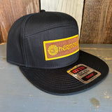 Hermosa Beach AS REAL AS THE STREETS 7 Panel Snapback Hat - Black