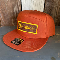 Hermosa Beach AS REAL AS THE STREETS 7 Panel Snapback Hat - Texas Orange