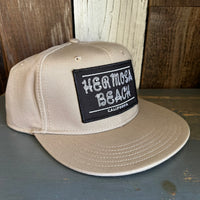 Hermosa Beach ROPER :: "FLEX" 6 Panel Mid Profile Flat Visor Baseball Cap - Khaki