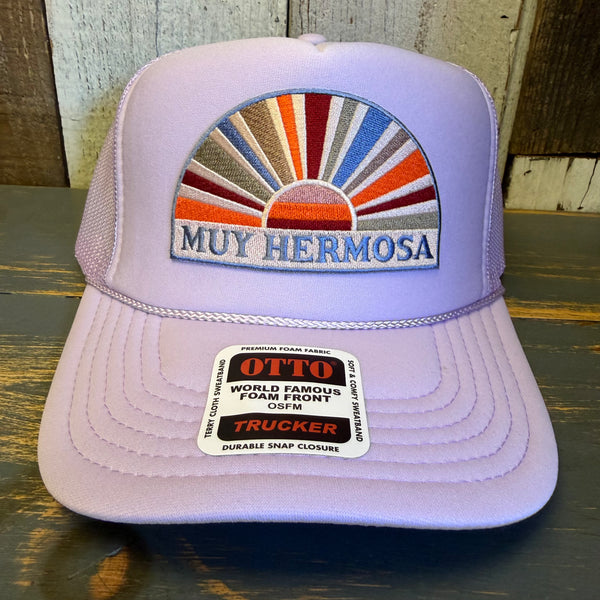 Hermosa Beach MUY HERMOSA Trucker Hat - Lavender