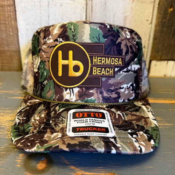 Hermosa Beach THE NEW STYLE Trucker Hat - Woodland Camouflage