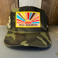 Hermosa Beach MUY HERMOSA Trucker Hat - Full Camouflage
