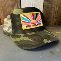 Hermosa Beach MUY HERMOSA Trucker Hat - Full Camouflage