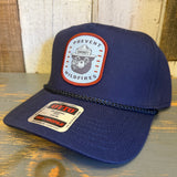 SMOKEY BEAR :: PREVENT WILDFIRES 5 Panel Mid Profile Baseball Cap - Navy