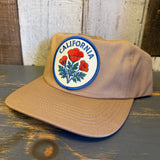 CALIFORNIA POPPY 5 Panel Hat - Khaki