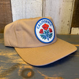CALIFORNIA POPPY 5 Panel Hat - Khaki