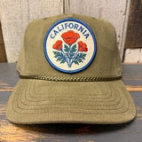 CALIFORNIA POPPY Corduroy Baseball Cap - Olive Green