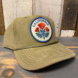 CALIFORNIA POPPY Corduroy Baseball Cap - Olive Green