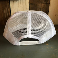 Hermosa Beach HERMOSA AVE High Crown Trucker Hat - White