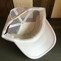 Hermosa Beach HERMOSA AVE High Crown Trucker Hat - White