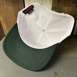 Hermosa Beach MUY HERMOSA 5 Panel Mid Profile Baseball Cap - Dark Green/White