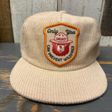SMOKEY BEAR :: ONLY YOU CAN PREVENT WILDFIRES Corduroy Field Trip Hat - Eggshell