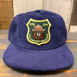 SMOKEY BEAR :: ONLY YOU CAN PREVENT WILDFIRES Corduroy Field Trip Hat - Navy