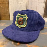 SMOKEY BEAR :: ONLY YOU CAN PREVENT WILDFIRES Corduroy Field Trip Hat - Navy