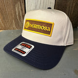Hermosa Beach AS REAL AS THE STREETS 5 Panel Mid Profile Baseball Cap - Navy/Khaki