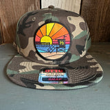 Hermosa Beach OBLIGATORY SUNSET 6-Panel Mid Profile Snapback Hat - Camo