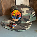 Hermosa Beach OBLIGATORY SUNSET 6-Panel Mid Profile Snapback Hat - Camo