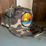 Hermosa Beach OBLIGATORY SUNSET 6-Panel Mid Profile Snapback Hat - Camo