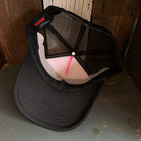 SURF HERMOSA :: OPEN DAILY High Crown Trucker Hat - Black/Pink