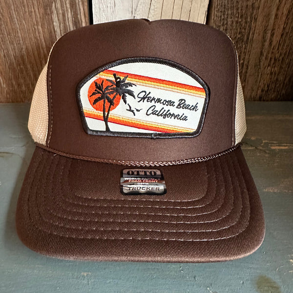 SO FAR :: SO BUENO High Crown Trucker Hat - Brown/Khaki