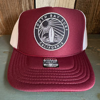 SOUTH BAY SURF (Navy Colored Patch) Trucker Hat - Maroon/White