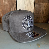 SOUTH BAY SURF (Navy Patch) 5-Panel Mid Profile Snapback Hat - Heather Black