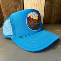 ZION NATIONAL PARK High Crown Trucker Hat - Turquoise Blue