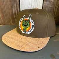 SO FAR :: SO BUENO Premium 5-Panel Mid Profile Snapback Hat - Green/Cork/Green