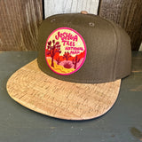 JOSHUA TREE NATIONAL PARK Premium 5-Panel Mid Profile Snapback Hat - Green/Cork/Green