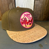 JOSHUA TREE NATIONAL PARK Premium 5-Panel Mid Profile Snapback Hat - Green/Cork/Green
