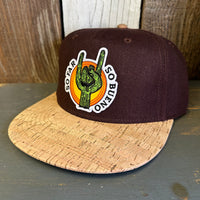 SO FAR :: SO BUENO Premium 5-Panel Mid Profile Snapback Hat - Maroon/Cork/Maroon